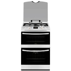 Zanussi ZCK68300W 60cm Dual Fuel Cooker in White